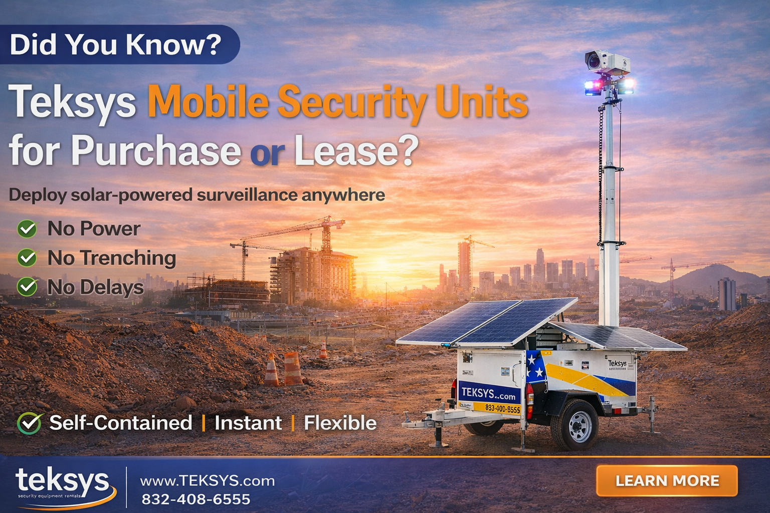 mobile security units, lease, purchase, mobile surveillance